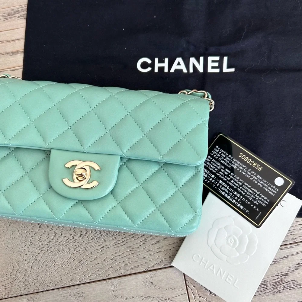 Chanel Light Green Rectangular Mini Bag - Picture 1 of 5
